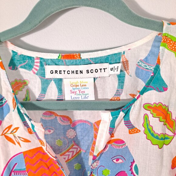 Gretchen Scott Bright Elephant Wild Leaves Tunic Cover-up - Picture 4 of 12